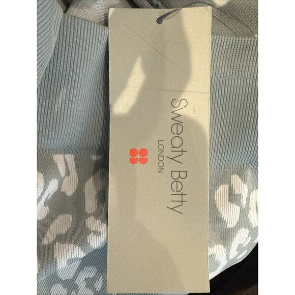 Sweaty Betty London Women's Blue Leopard Paint Jacquard Base Layer Legging Sz Sm - Picture 5 of 5